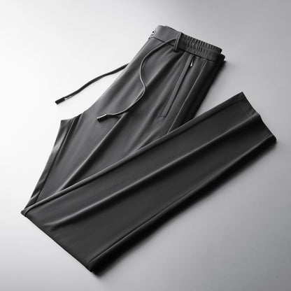 Summer Thin Elastic Waist Casual Pants Stretch Zipper Men's Pants