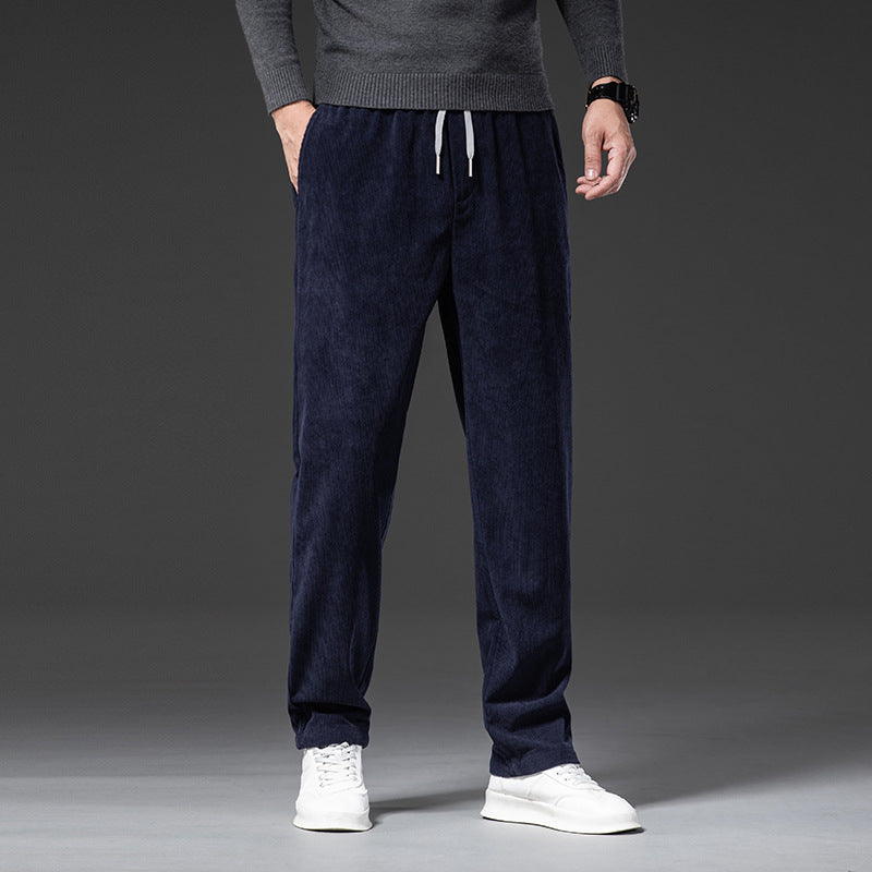 Corduroy Casual Pants Men's Loose, Comfortable, Soft And Breathable, Straight-leg Pants