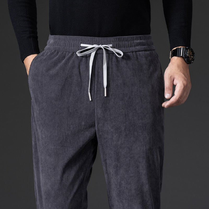 Corduroy Casual Pants Men's Loose, Comfortable, Soft And Breathable, Straight-leg Pants