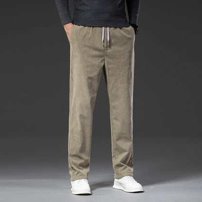 Corduroy Casual Pants Men's Loose, Comfortable, Soft And Breathable, Straight-leg Pants