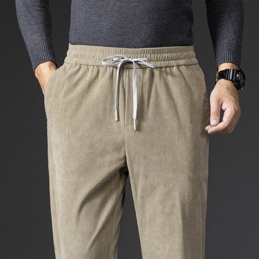 Corduroy Casual Pants Men's Loose, Comfortable, Soft And Breathable, Straight-leg Pants